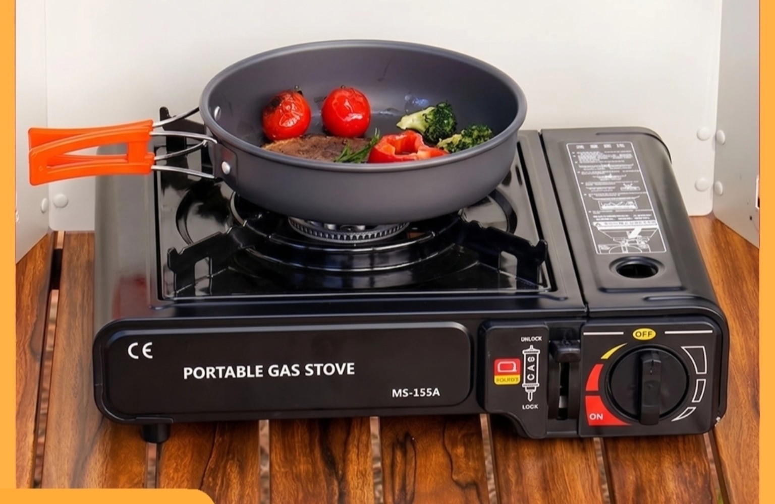 Portable gas stove packaging view