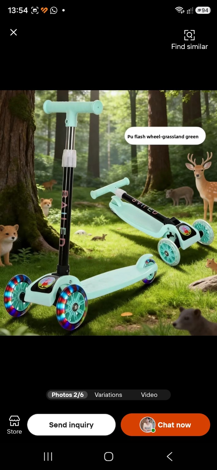 Children's scooter outdoors