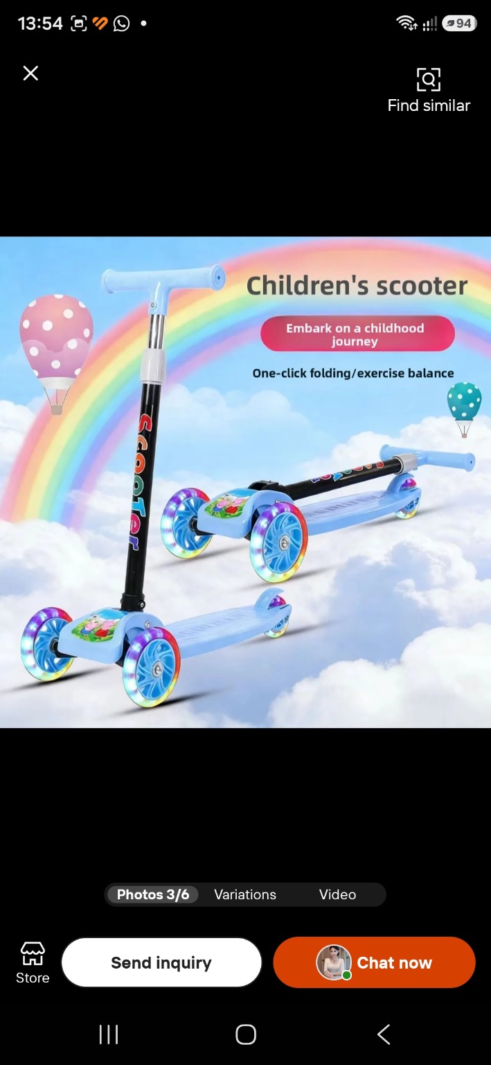 Rainbow children's scooter