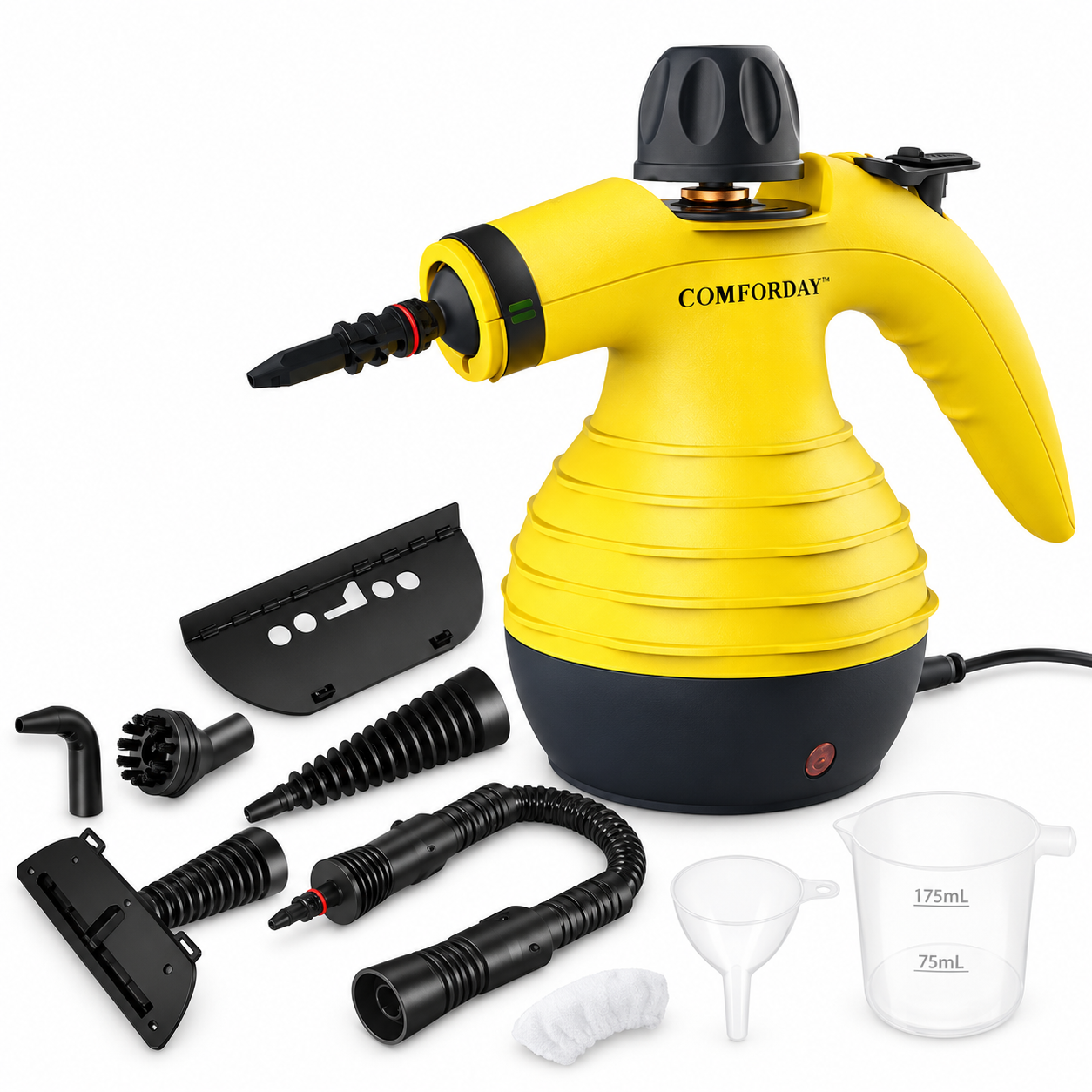Portable steam cleaner with accessories